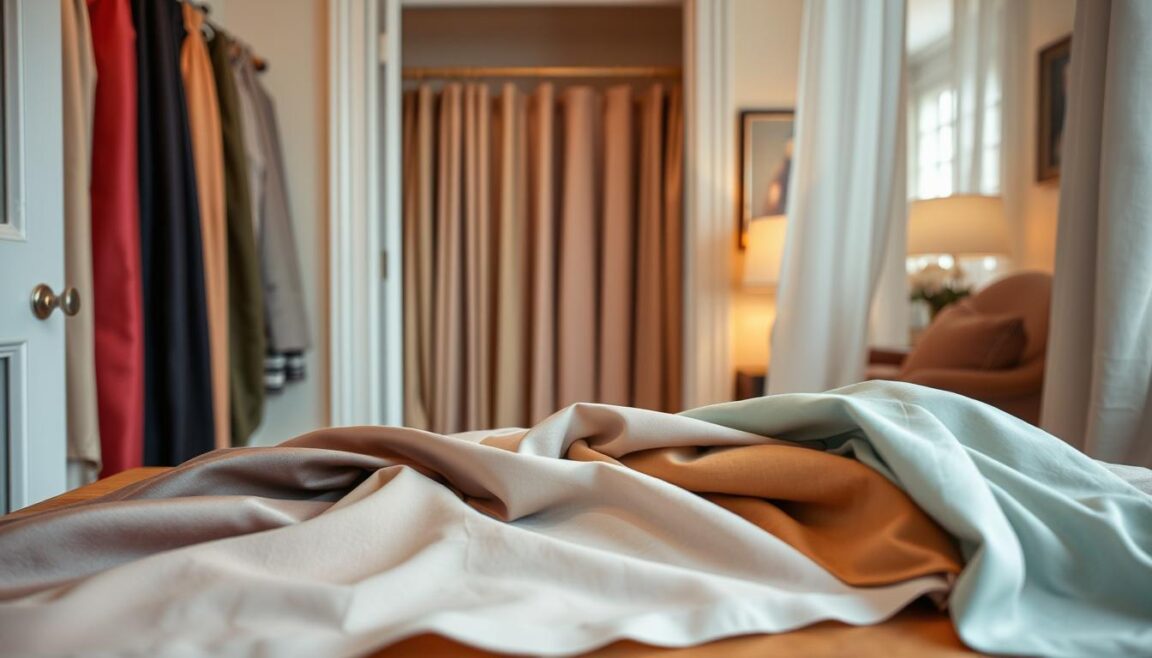 fabric selection for curtain closet doors