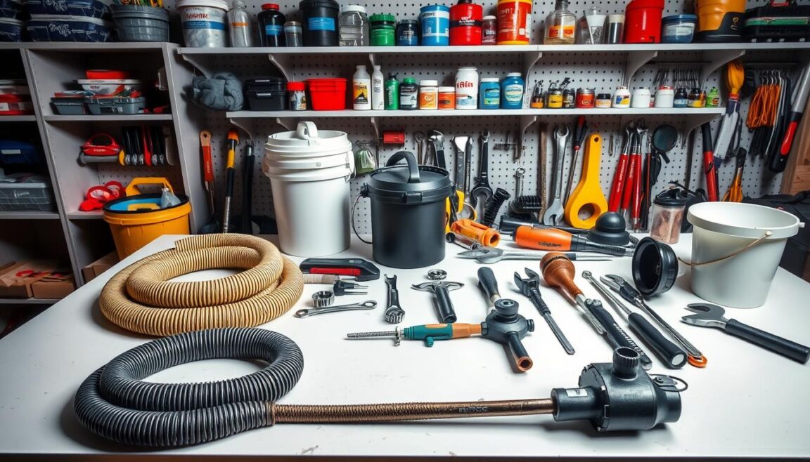 tools for sewer cleanout