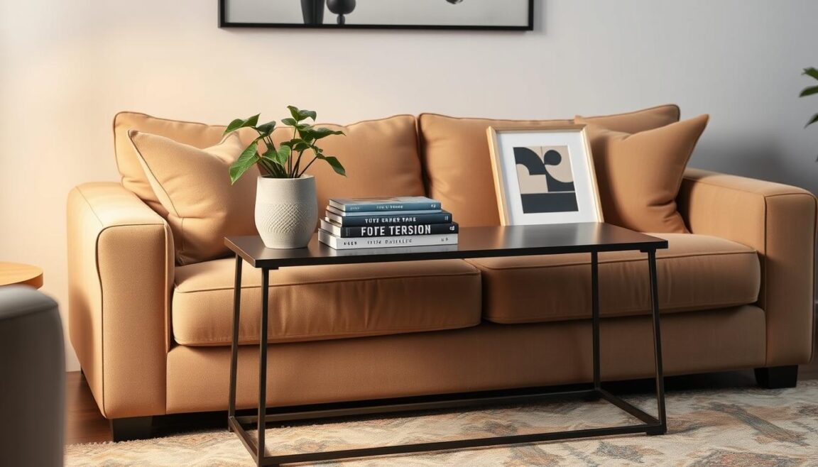 behind couch decor