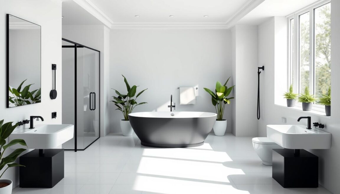 black and white bathroom decor inspiration