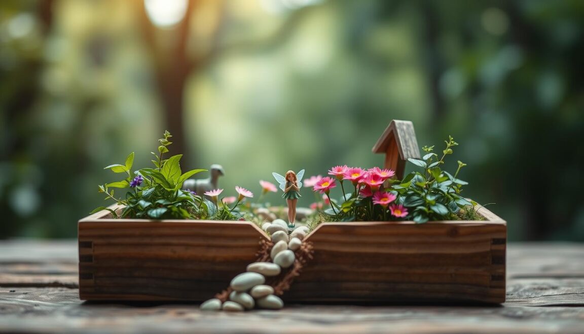 DIY fairy garden container