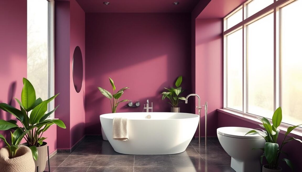 plum accent walls