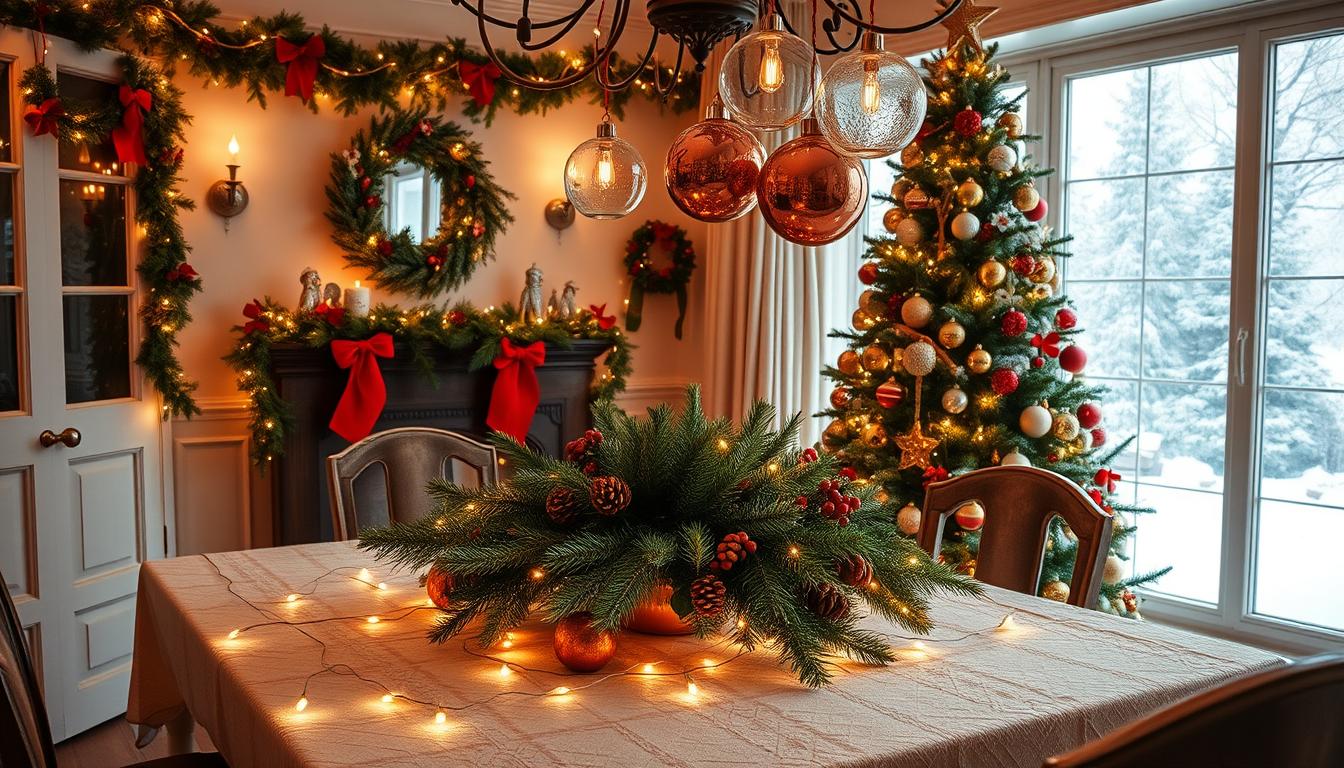 Simple Christmas Dining Room Decorating Ideas