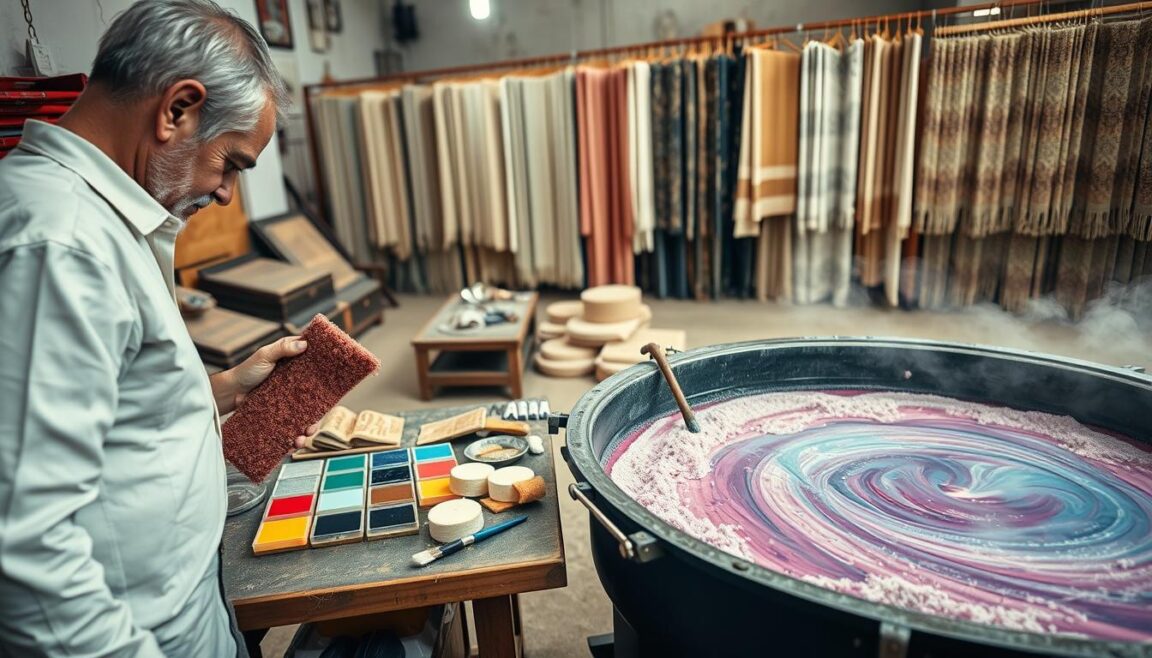 carpet dyeing preparation