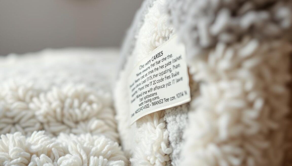 sherpa blanket care label